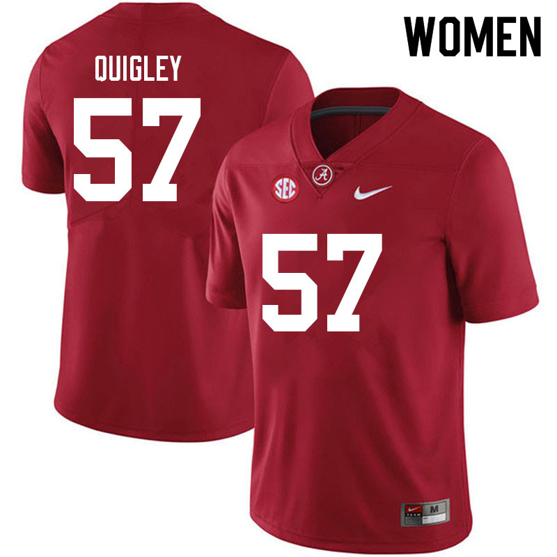 Alabama Crimson Tide Women's Chase Quigley #57 Crimson NCAA Nike Authentic Stitched 2021 College Football Jersey FE16F65LO